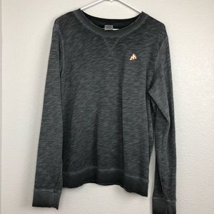 Pink gray Crewneck light weight sweater pizza New York